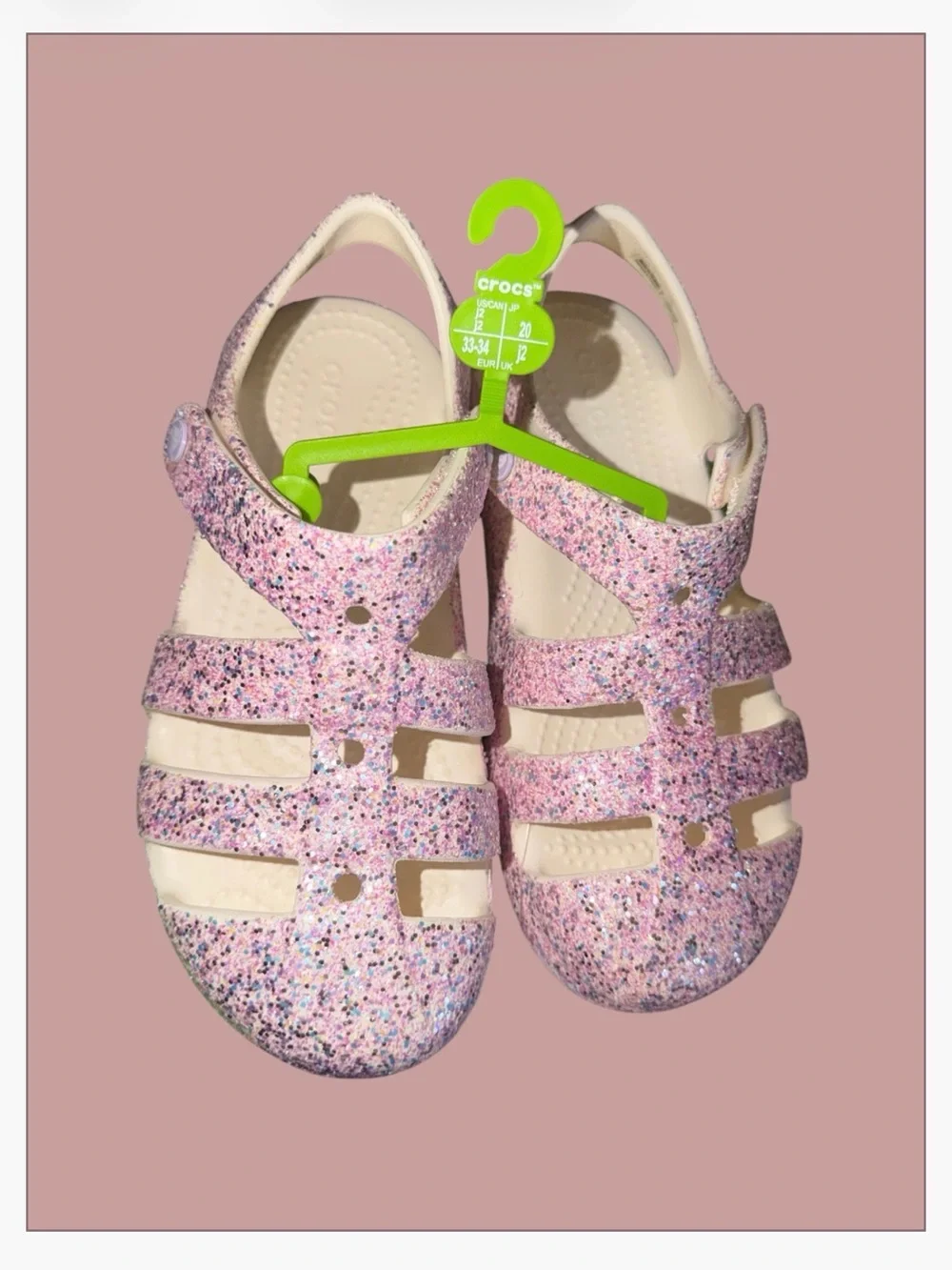 CROCS glittery pink